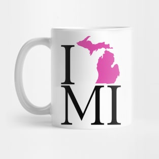 I Love Michigan - Pink Mug